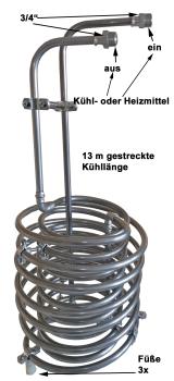 Beer-Wort-Cooler/ Mash-Heater for Homebrewer / Heat-Exchanger - 13 m