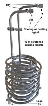 Beer-Wort-Cooler/ Mash-Heater for Homebrewer / Heat-Exchanger - 13 m