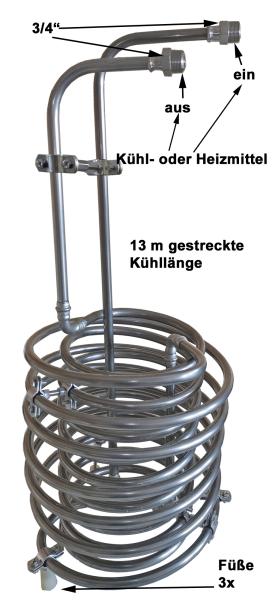 Beer-Wort-Cooler/ Mash-Heater for Homebrewer / Heat-Exchanger - 13 m