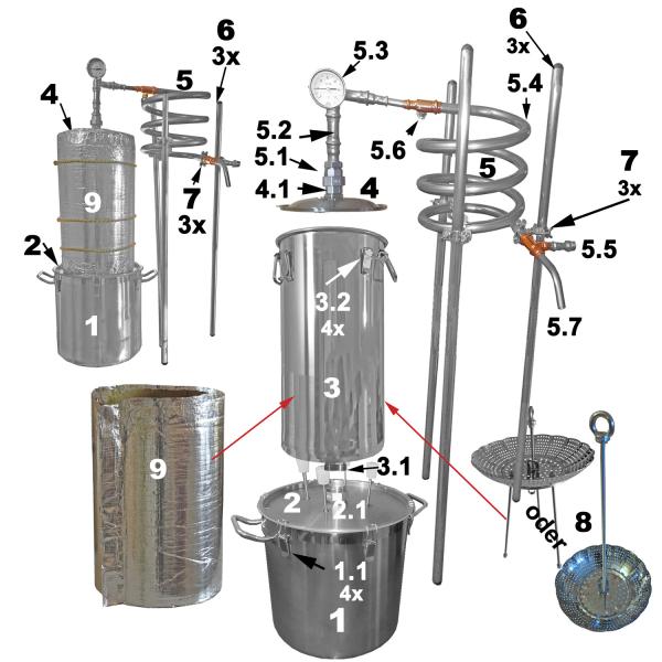 Aufbau DESTILLIERMEISTER E25-12 SupremePlus